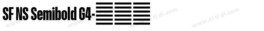 SF NS Semibold G4字体转换